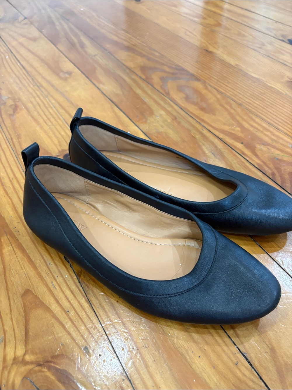 J. Crew Black Leather Ballet Flats - Picture 2 of 6